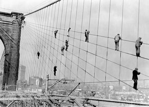 Workers, Brooklyn Bridge, NYC, 1914